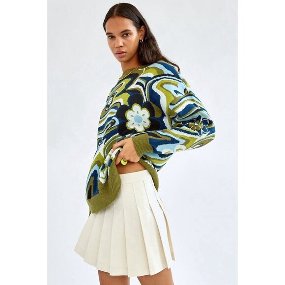 Aritzia Sunday Best Sweater Womens M/2 Peggy Retro Inspired Knit Oversized - Picture 1 of 8